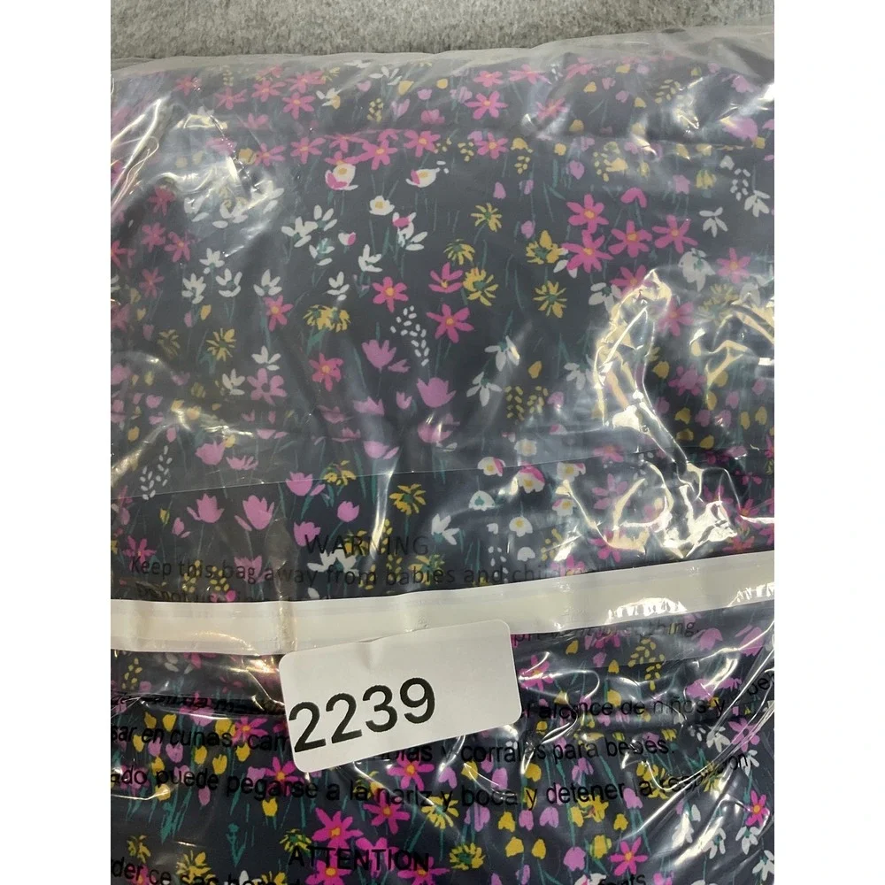 Gap Kids ColdControl Puffer Vest XXL 14-16 Navy Pink Floral Quilted Vest 2239